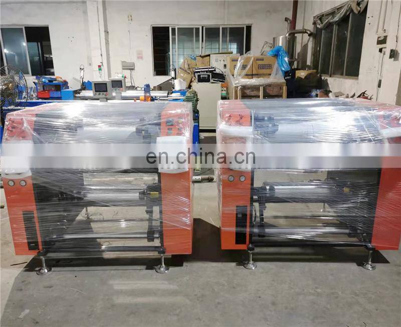 UTFQ500S semi automatic pallet plastic pe stretching wrapping film cutter Rrewinder machine price
