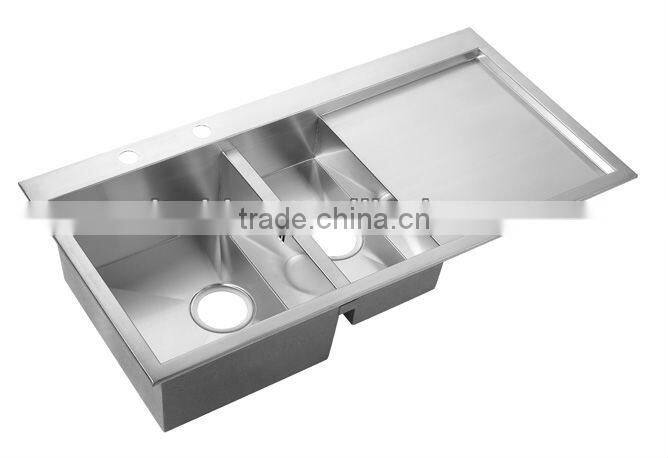 stainless steel kitchen sink with drainboard STS 201B
