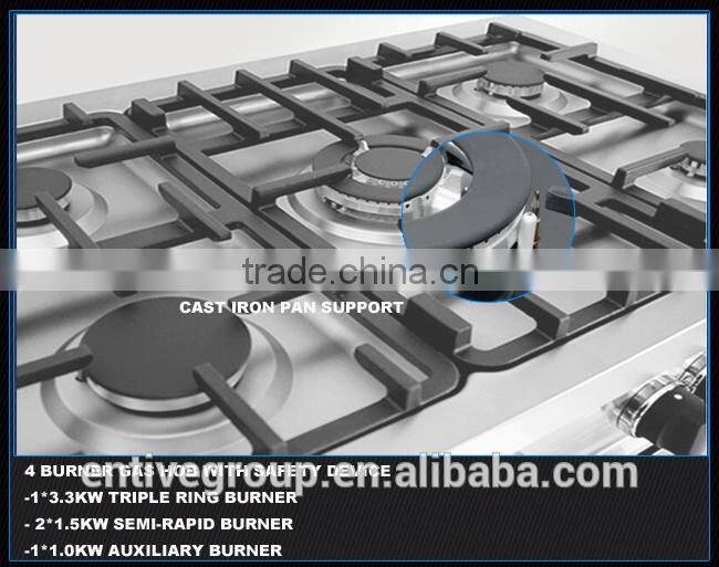 5 burner freestanding gas cooker range with oven