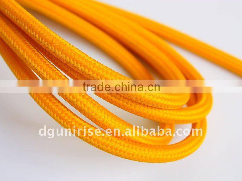 power cord with braided cover,textile cover cordset for lamp