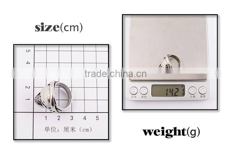 Cheap wholesale men silver stainless steel cheap biker rings