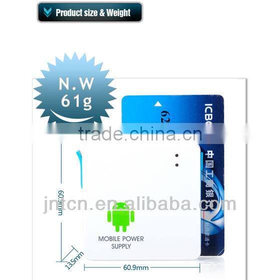 mini rechargeable build-in cable mobile phone battery chager power bank supply MP001