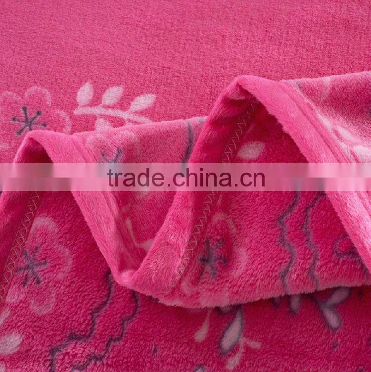 Pretty colorful printed cheap soft korean mink blanket