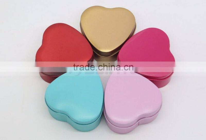 73mm x 38mm Best Choice for Candy Chocolate Factory Price Wedding Heart Tinplate Box