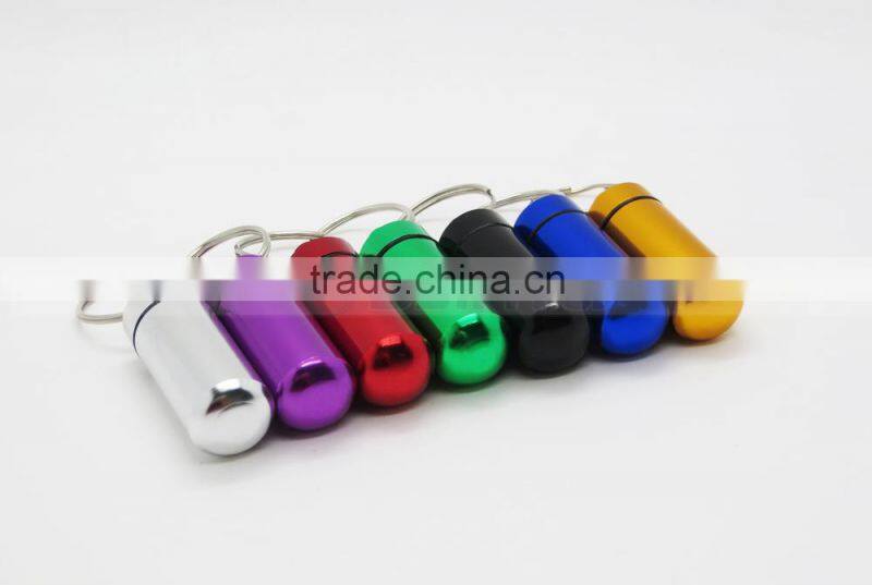 7 Color in Stock 48mm Long Metal Pill Storage Case Box Mini Bottle Cartridge