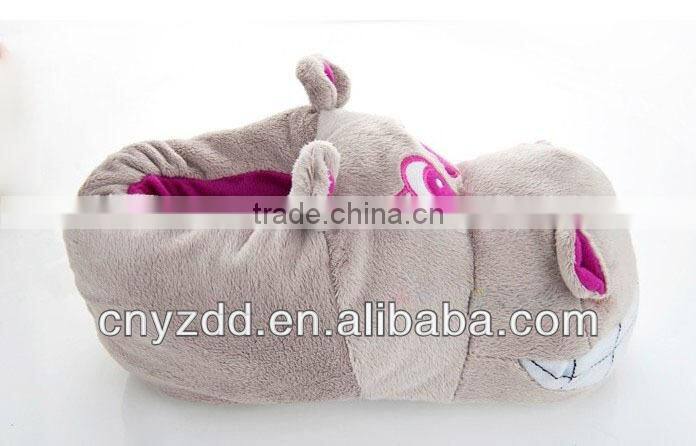 Plush slippers/plush hippo slippers/hippo plush slippers