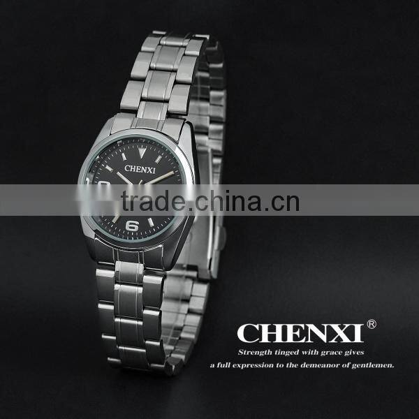 Guangzhou watch market Quartz wrist watch water resistant cheapest stainnless steel watch 006AMD