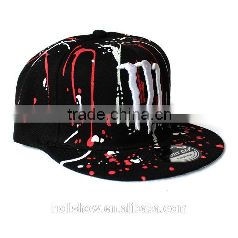 Fashion Cool Aiptasia Embroidery Man Women Hiphop Snapback Flat Brim Cap