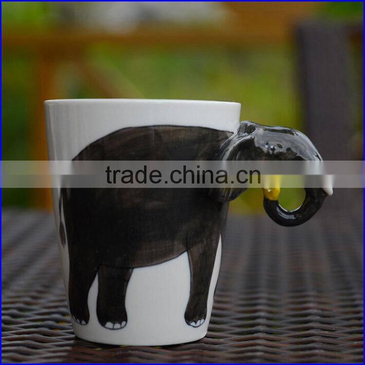 Ceramic 3D animal shape mugs for coffee or tea novelty cups food grade stoneware