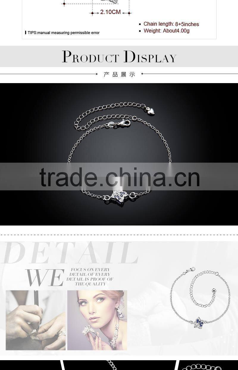 Attached new simple design girls fashion anklets