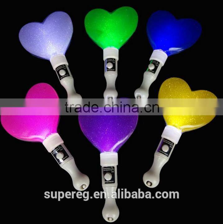 Heart Shape Electronic Glowing Sticks LED Light Heart Style Toy Flashing Rods Children's Festival Toy Favors