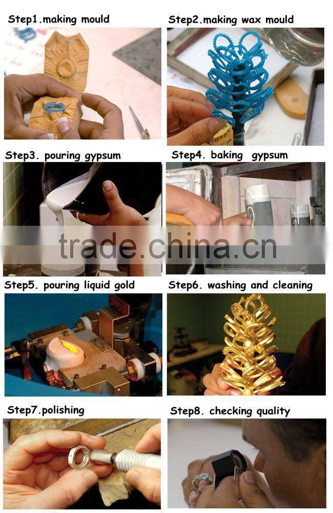 Fashion Flower Ball Decorated Alloy Rings with platinum Plating