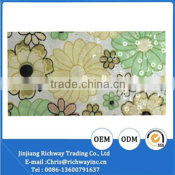 colorful pretty sequin and beaded tulle fabric