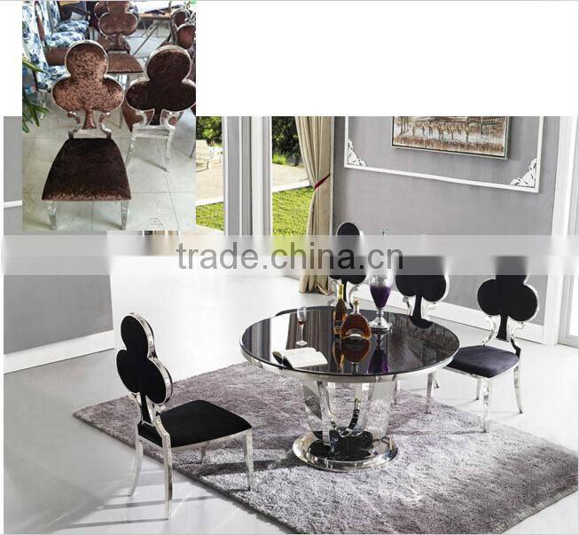 modern European style stainless steel dinning chair bar chair for wedding/hotel