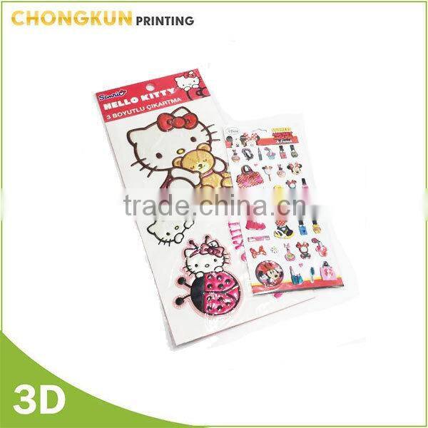 Printed Lenticular remove sticker adhesive plastic