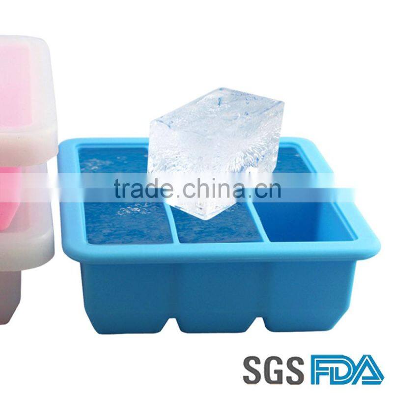 2016 HOT freezer silicone ice cube tray with lid