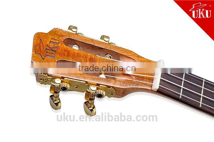 China wholesale special two holes soundhole tenor acacia wood ukulele classical headstock