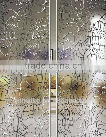 coated glass/ice carving titanium glass for decoration