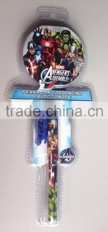 TOm and jerry design 4 color ball pen with eraser in stationery set