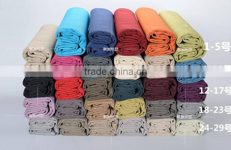 Pure color of linen fabric sofa cloth pillow cotton and linen car set of cloth