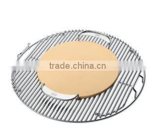 Cordierite Pizza Stone with Pizza Cutter and Serving Rack