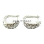 925 sterling silver CZ stud earrings Rhodium plated