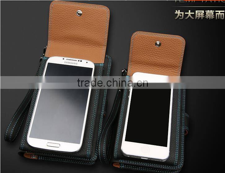 High Quality Leather Cell Phone Purse For man