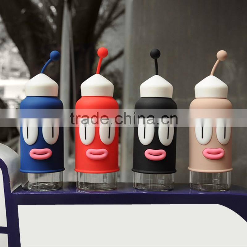 Guangzhou Factory High Quality Cute Glass drink Water Bottle