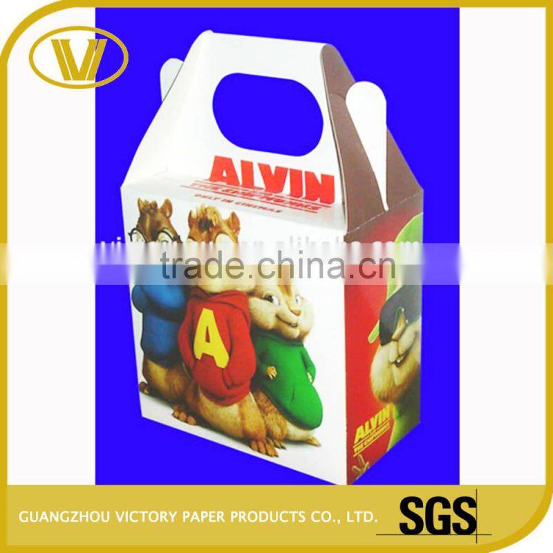 Customized cartoon food grade take away food packing box