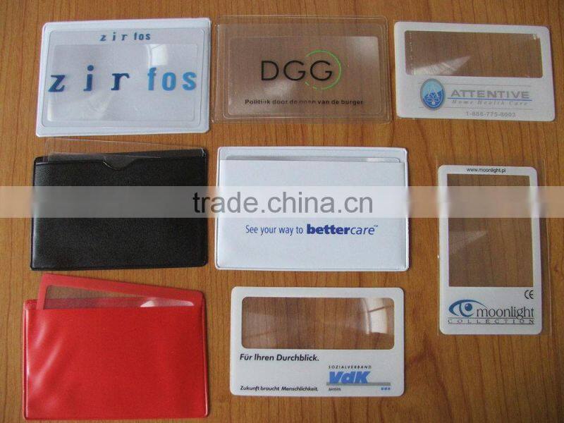 plastic business cards Promotional magnifying credit card magnifier