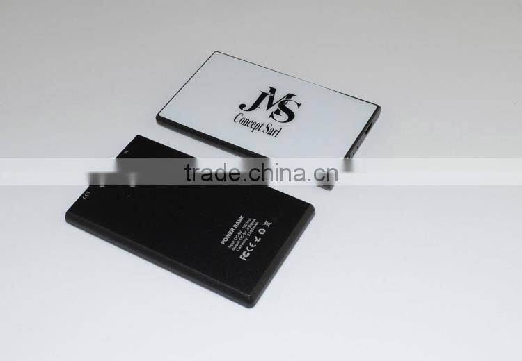 CE ROHS Certificated Super Slim Credit Card Mobile Power Bank 2200mAh