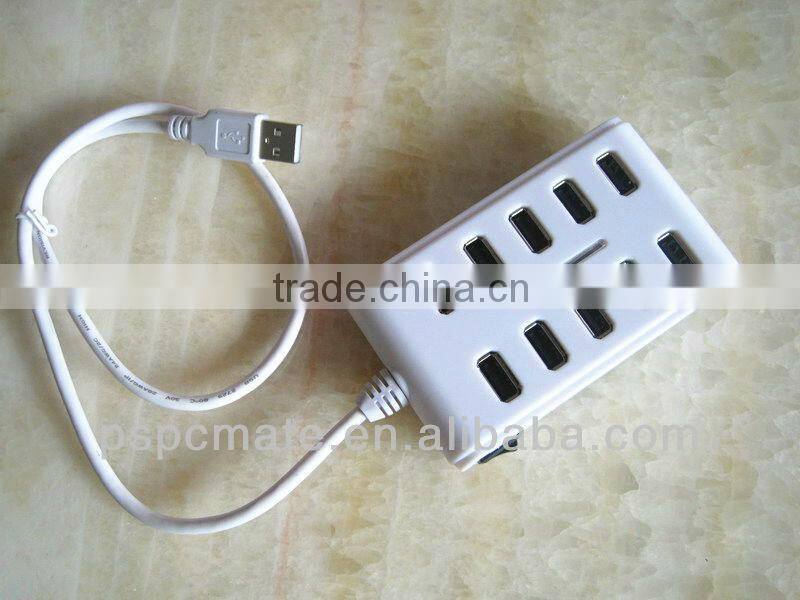 10 port computer usb hub 2.0 high speed