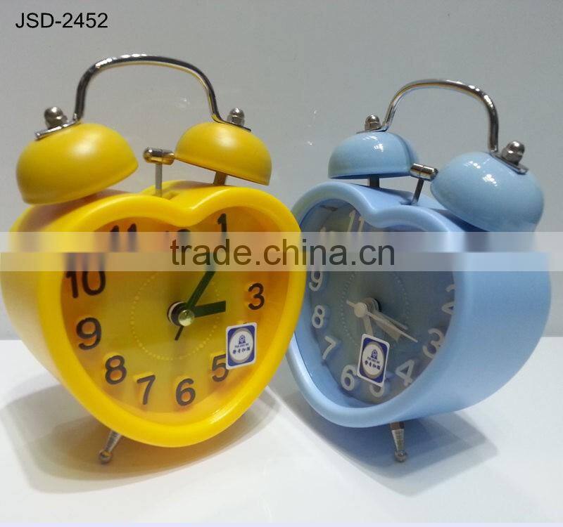 3D numbers 3" plastic twin bell alarm desktop clock