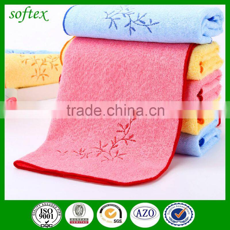 100% polyester Embroidery Kitchen Towel Microfiber Hand Towel Plain Dish Cloth
