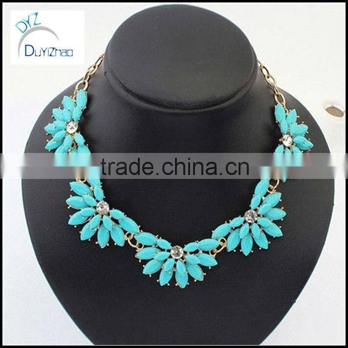 promotion Flower Bubble Bib Choker Statement Necklace