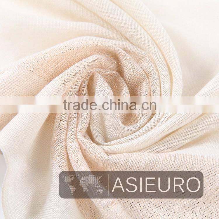 Yarn Dyed Fashion ladies Scarf with lurex Effect, BSCI and SEDEX Approve