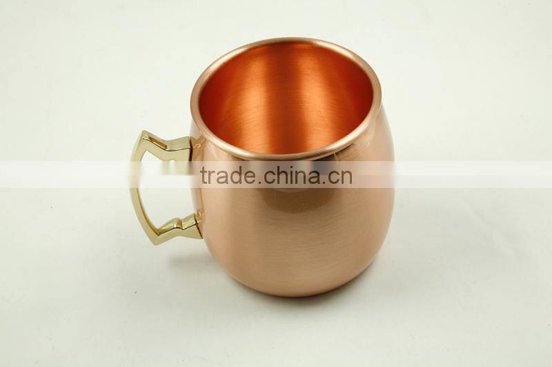 High quality anodized aluminum moscow mule copper solid mug