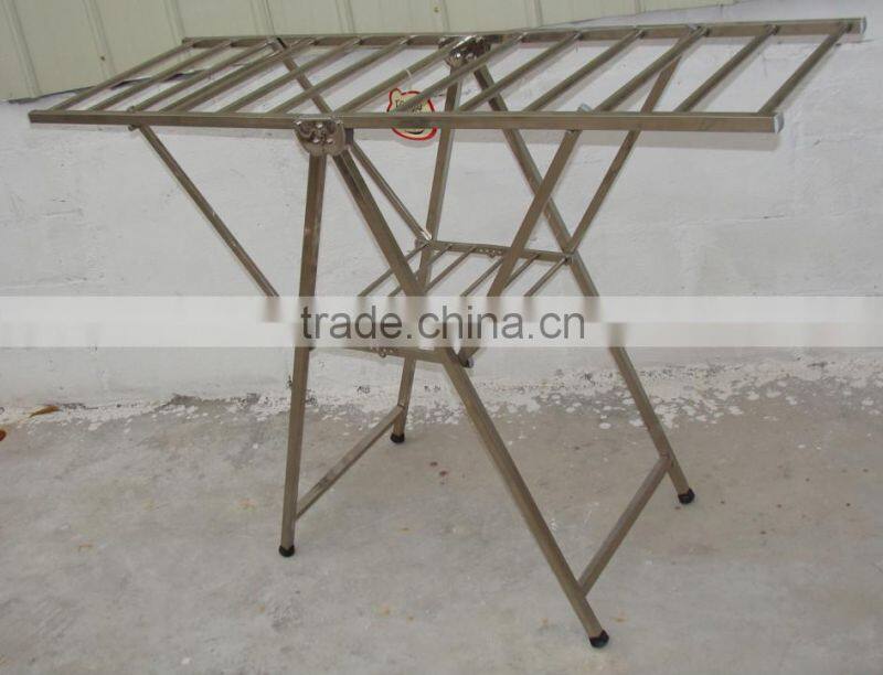New! High quality stainless steel folding clothes rack clothes stand