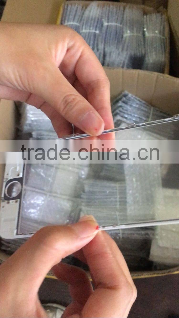 New mobile repair parts cold press glue glass with frame and oca assembly for iphone 6 6plus 6s 6splus