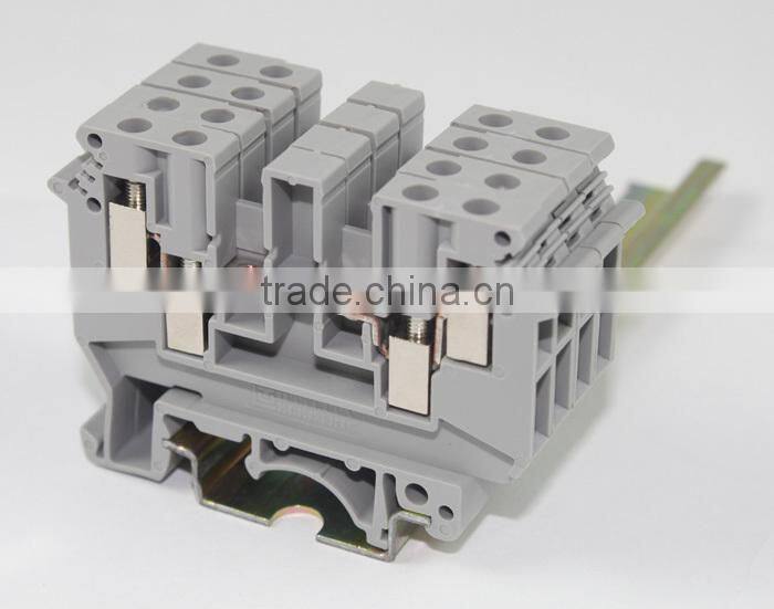 JUT1-4/2-2 Grey industrial distribution two-in two-out wiring terminal block