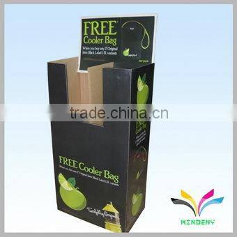 China supplier wholesale best selling fancy creative advertising rack high quality supermarket cardboard wine rack