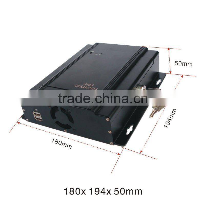 4 ch h.264 mobile dvr with LCD, GPS, 3G, and Wi-Fi option