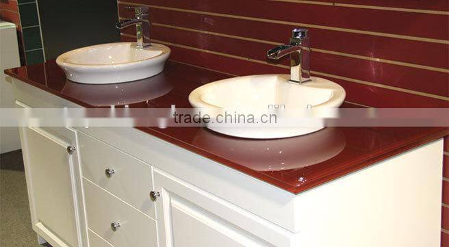 bathroom glass sink with faucet