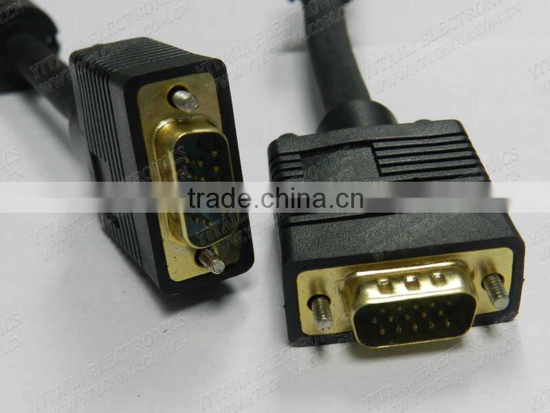 High quality 15pin VGA cable with two ferrites