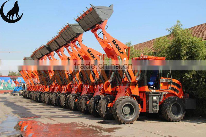 WOLF China Qingzhou low price 2.8ton ZL28 wheel loader with AC and Joystick