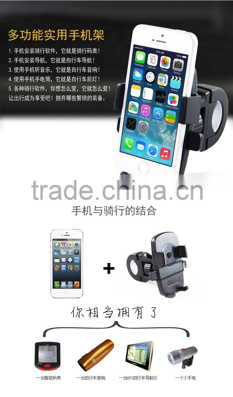 Bicycle phone holder 360 degrees mobile phones support bicycle frame