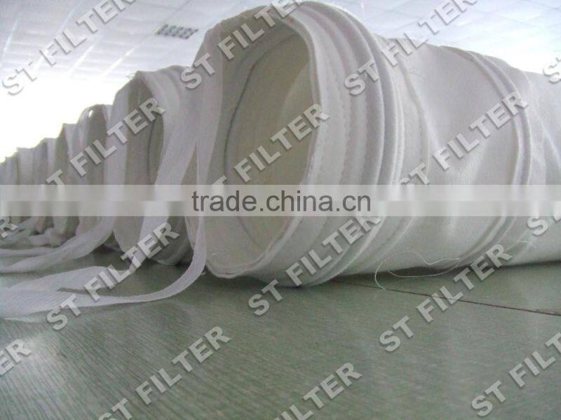 dacron dust 500 micron filter bag,water oil repellent filter bag for steel industry dia 150x5000mm