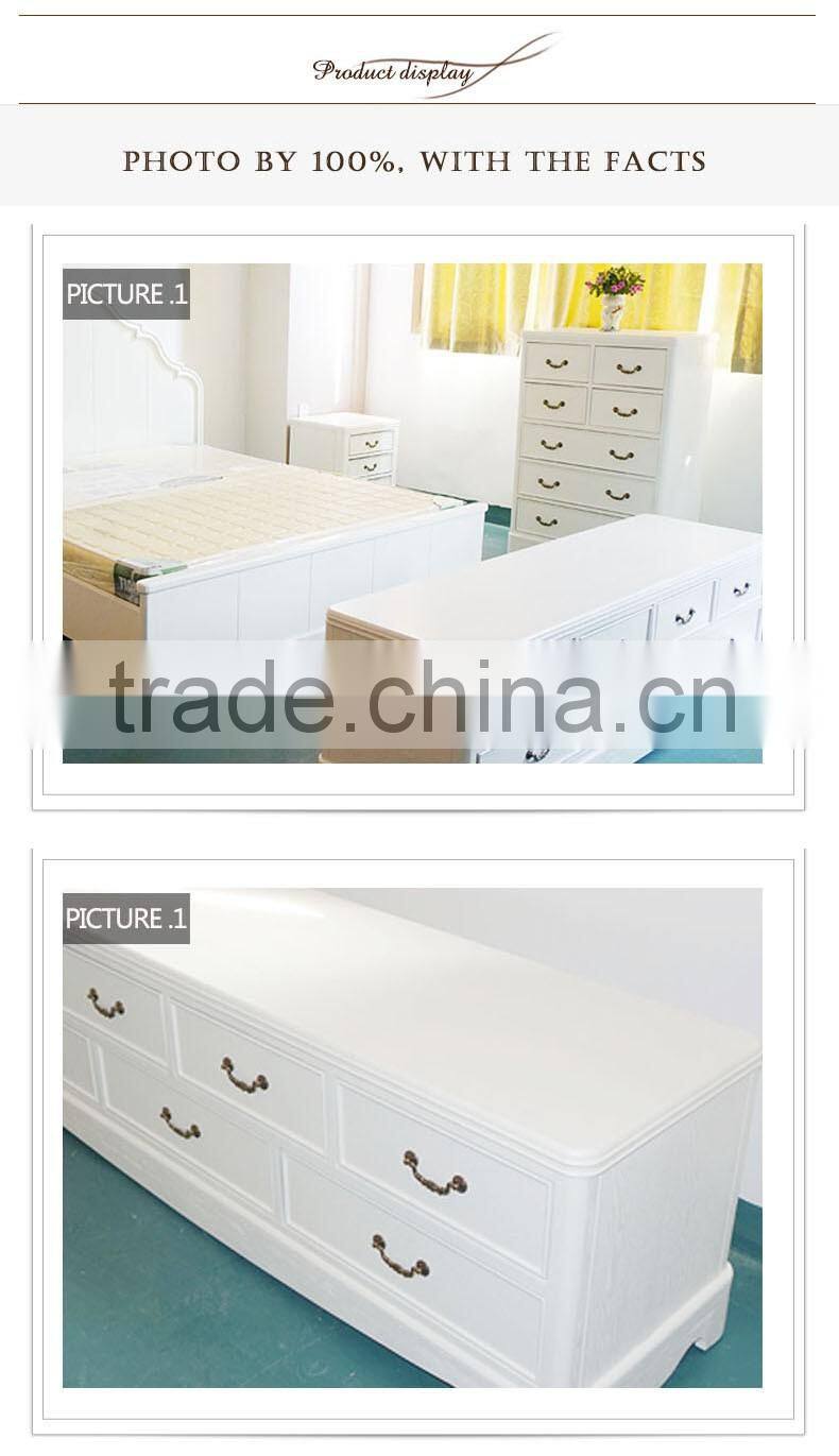 Home furniture solid wooden white modern tv stand