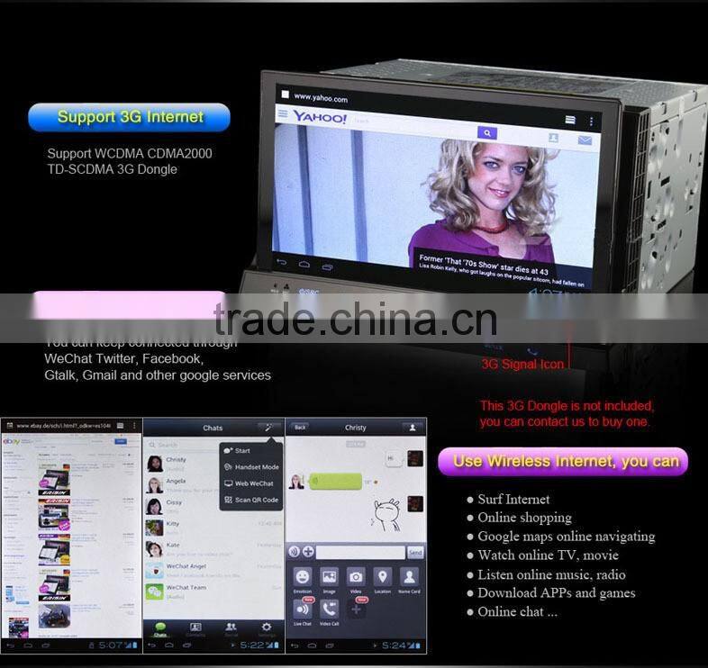 7 Inch Car PAD 2 Din Android 4.0 Digital Panel In Dash CAR PC DV Camera With Patents Universal DM7835