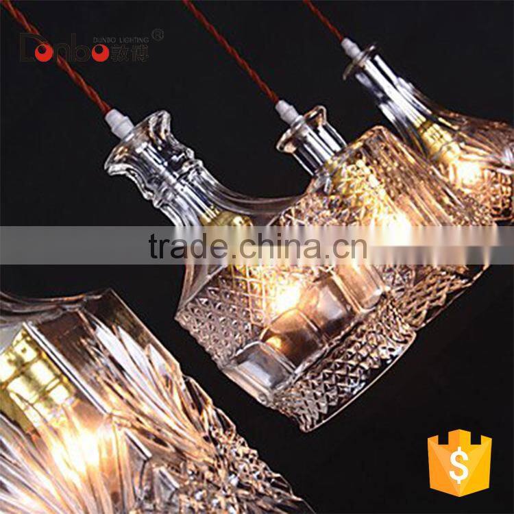 decoration light Nordic modern wine glass bottle bar counter coffee bar decorative pendant lamp light